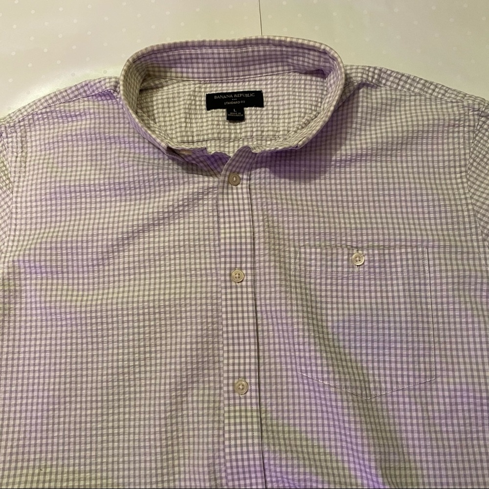 Banana Republic seersucker short sleeve shirt